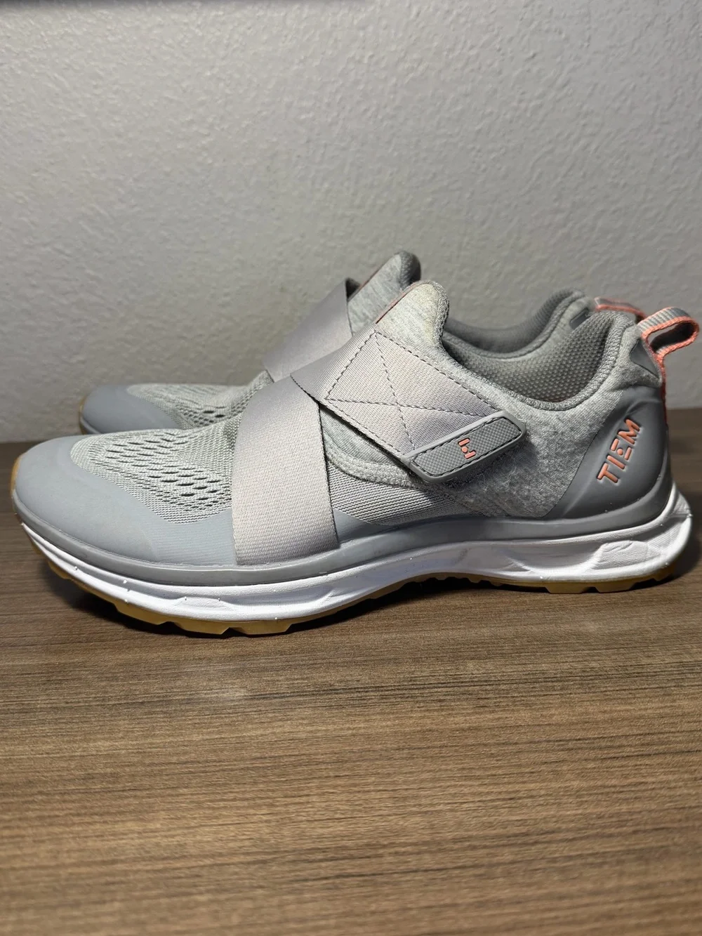 Tiem Slipstream Cycling Shoes Gray Bicycle Spin Indoor size 7